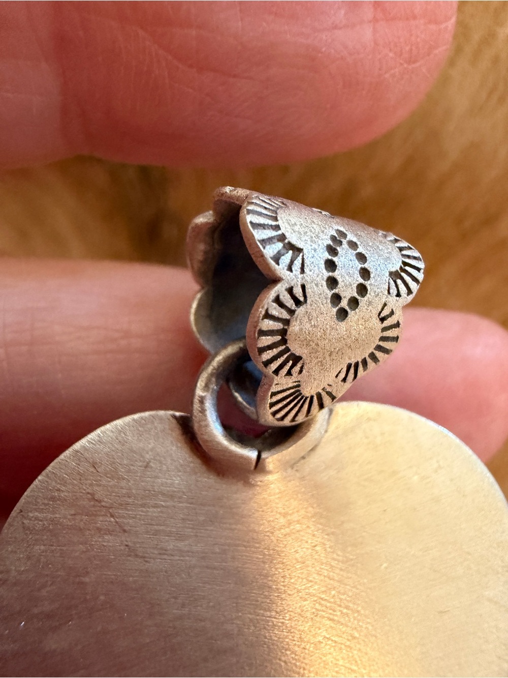 ❤️ Navajo Made Spiny Oyster Statement Puffy Heart Sterling Silver Pendant 16.4G - Picture 10 of 17